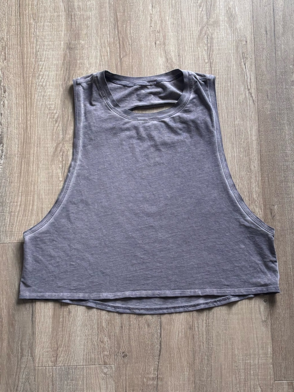 Lululemon Cut Back Crop Tank in Grey